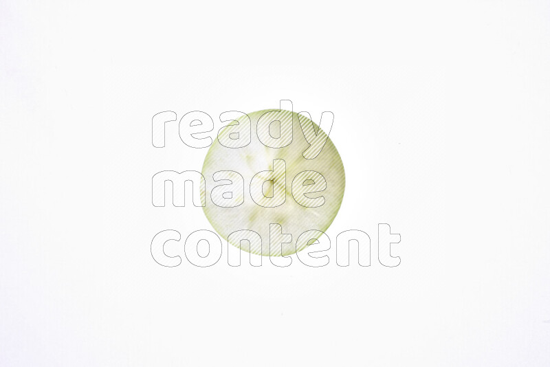 Apple slices on illuminated white background