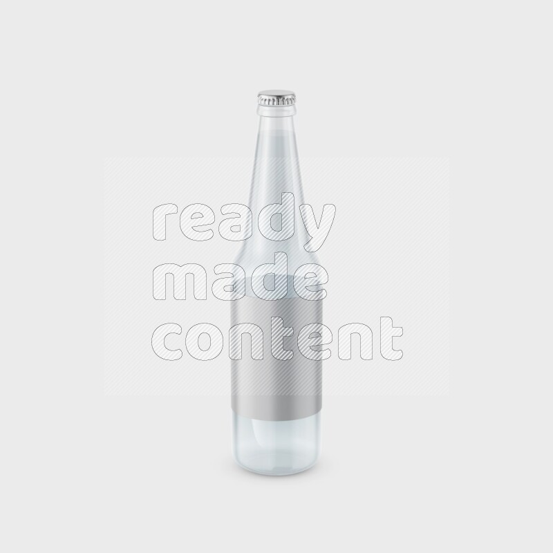 Plastic bottle mockup with a metal cap and a label isolated on white background 3d rendering