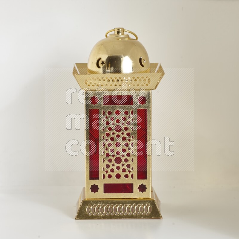 A ramadan lantern placed on white background