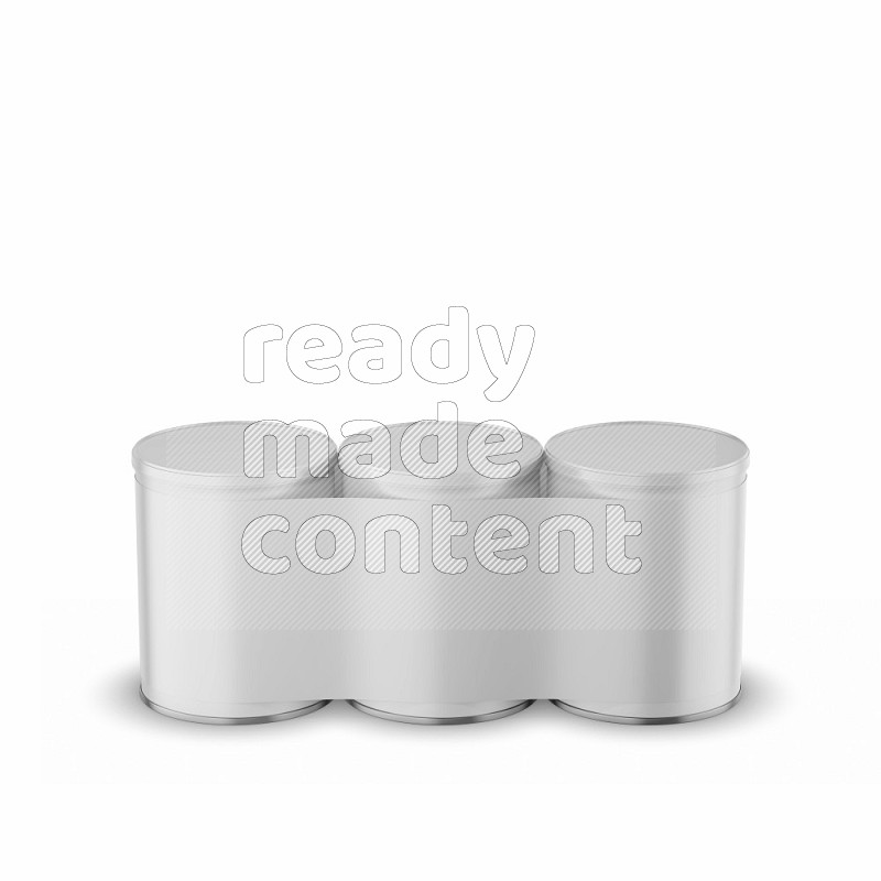 Set of paper tube mockup with glossy label and plastic cap isolated on white background 3d rendering