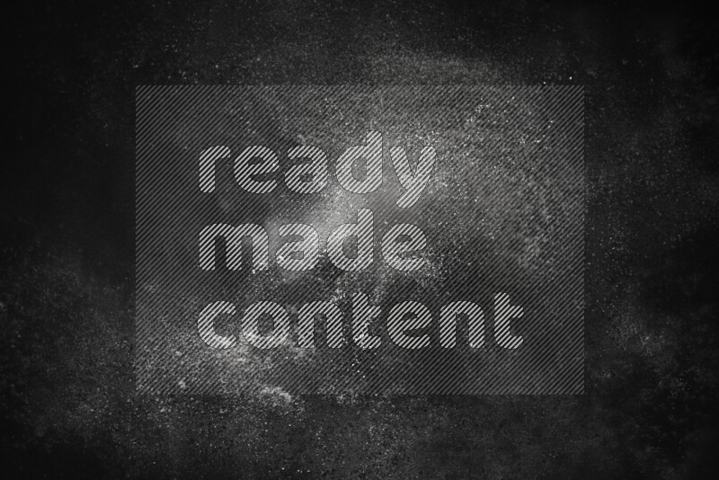 White powder explosion on black background