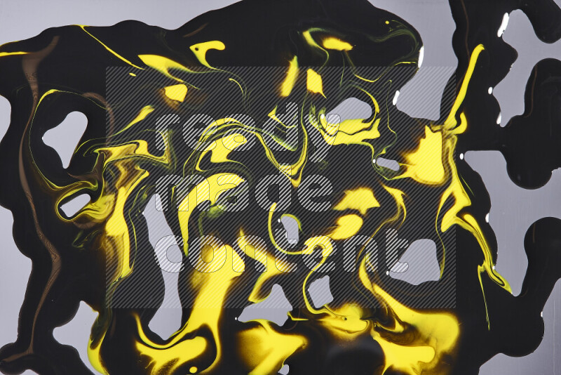 Abstract colorful background with mixed of yellow and black paint colors