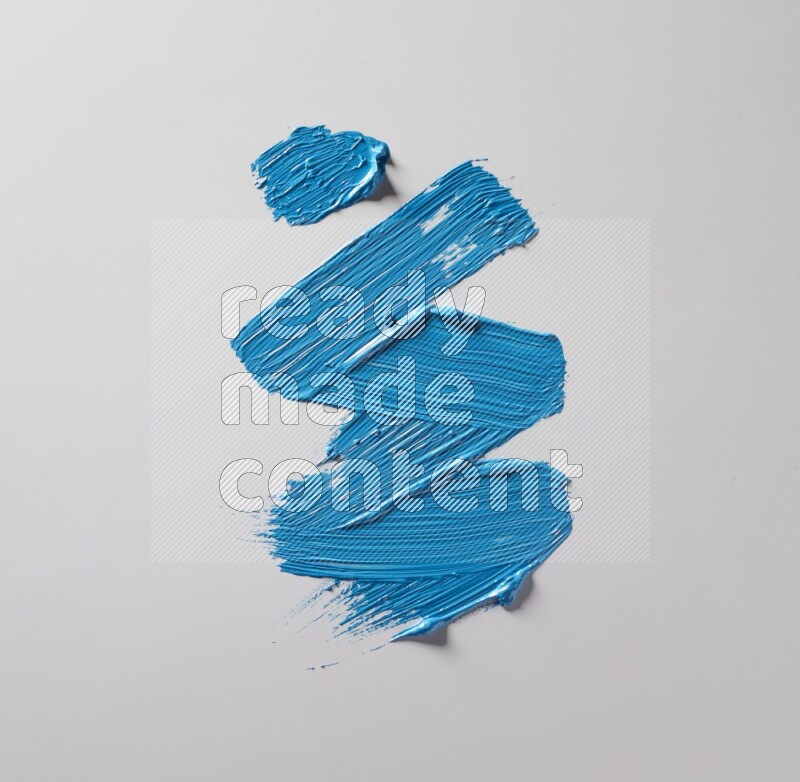 Multi blue straight brush strokes in different shapes on a white background