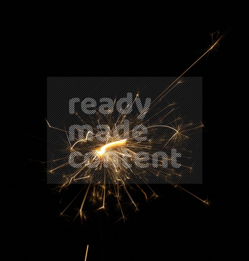 Sparkler candle isolated on black background
