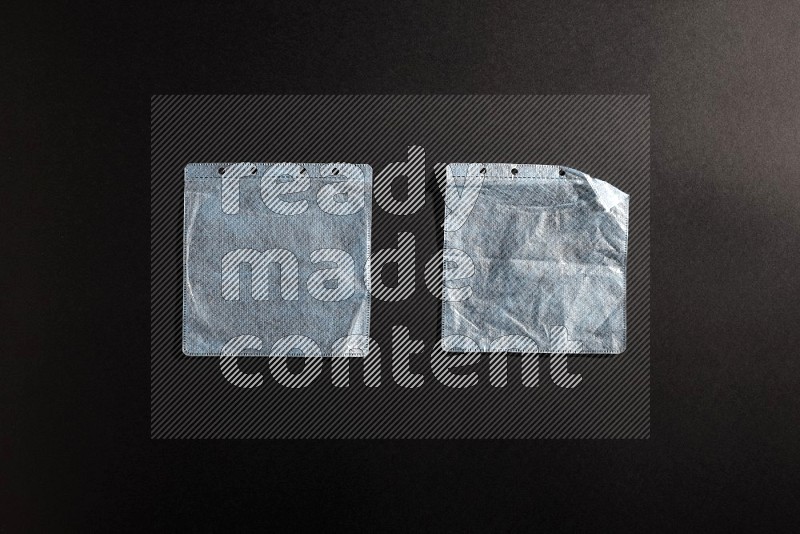 CD plastic cover on black background