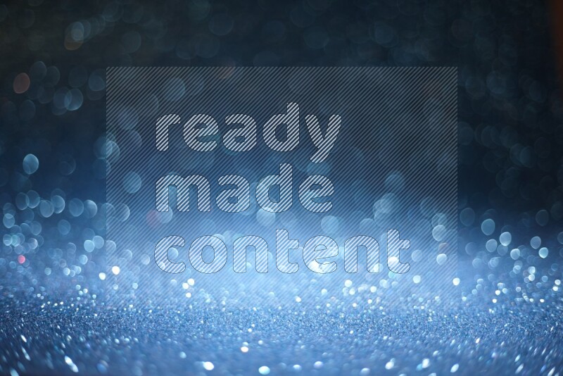Blue glittery bokeh background