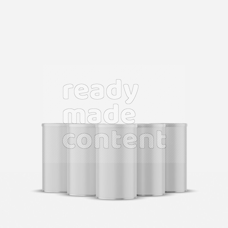 Set of paper tube mockup with glossy label and plastic cap isolated on white background 3d rendering