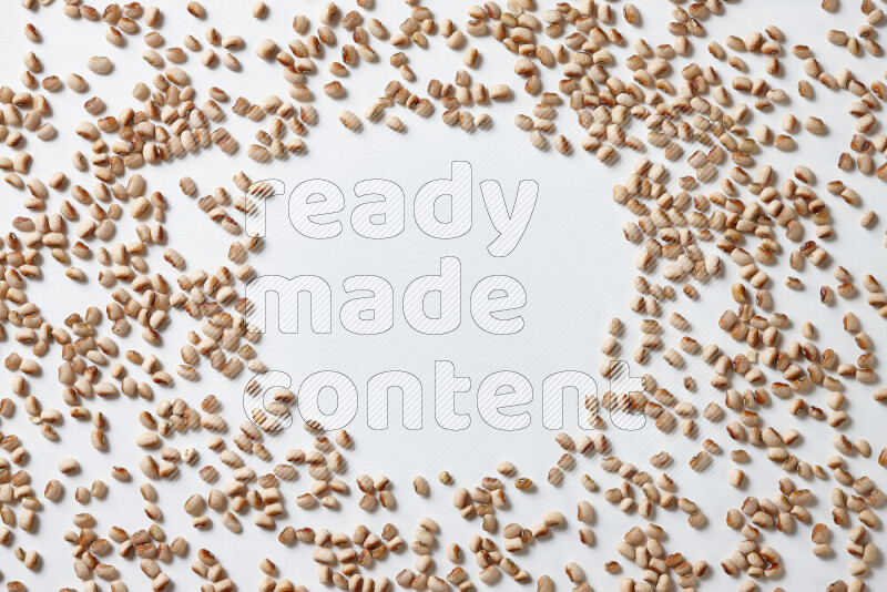 Black-eyed peas on white background