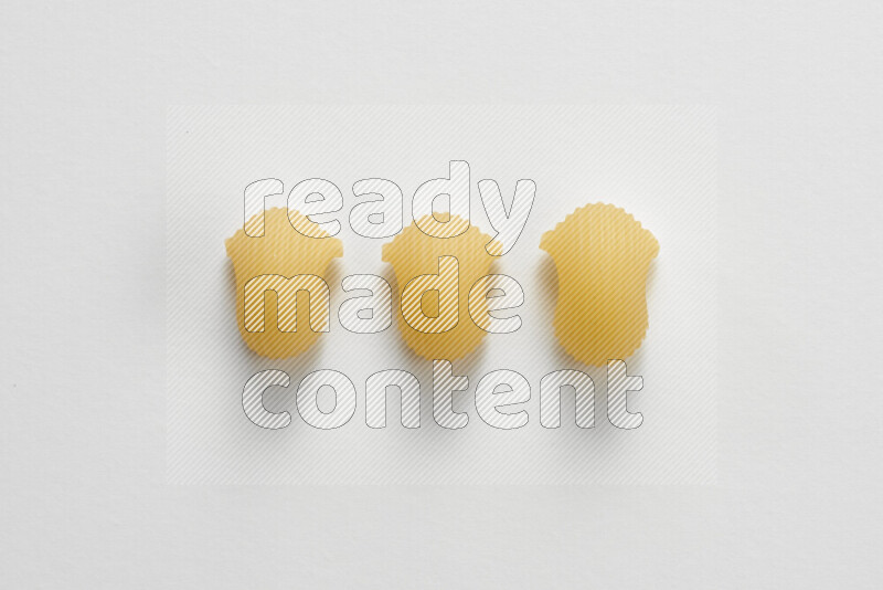 Pipe pasta on white background