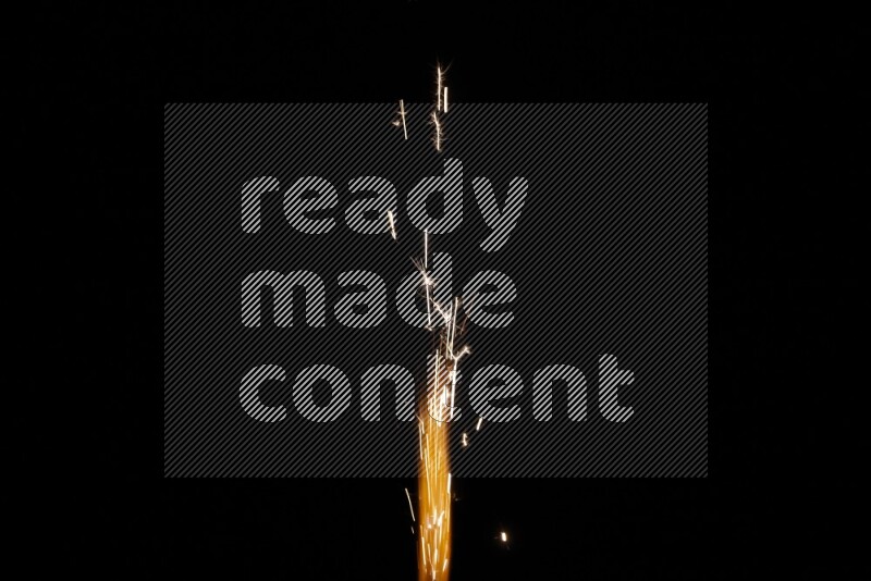 Sparkler candle isolated on black background