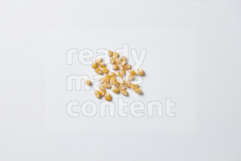 Dry Corn Kernels on white background