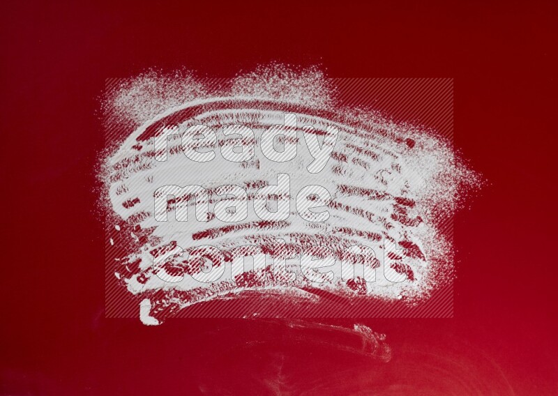 Powder on red background