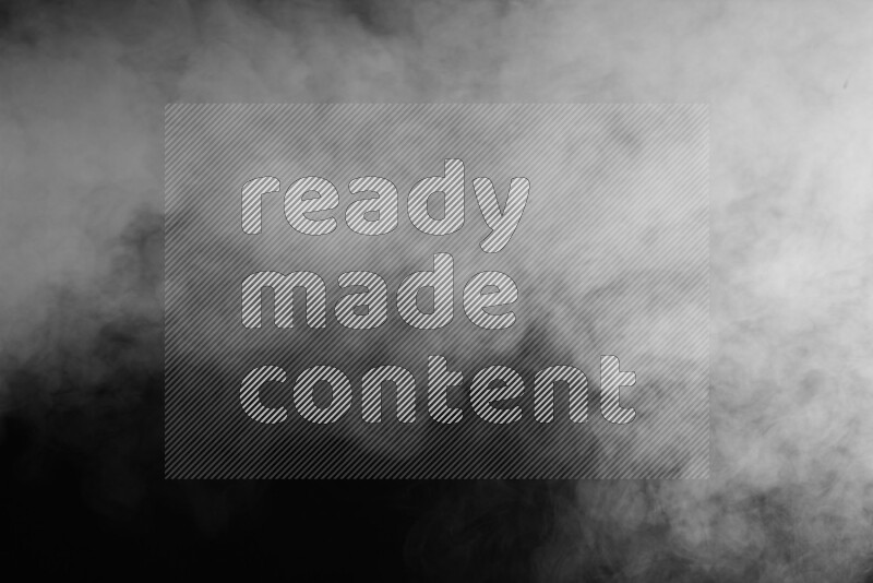 White smoke isolated on black background