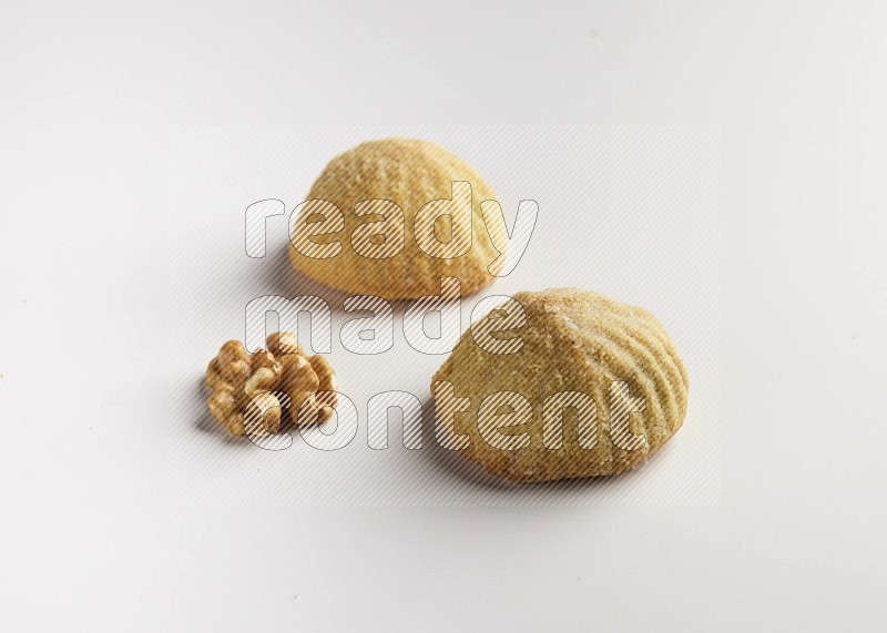 Two Pieces of Maamoul direct on white background