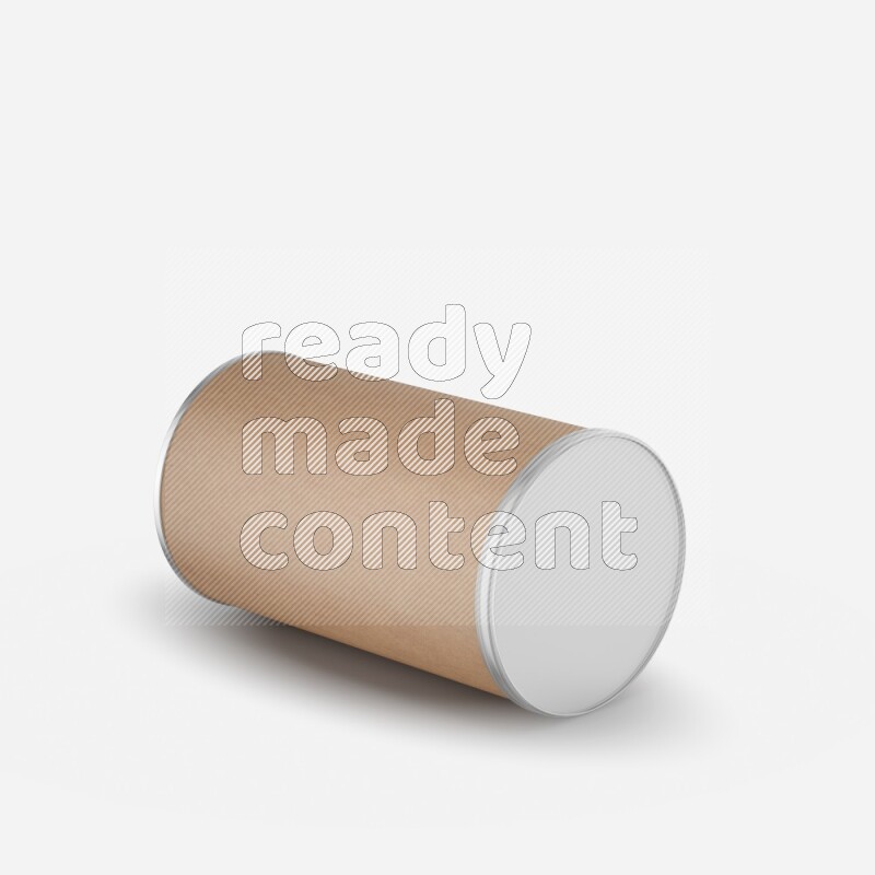 Kraft paper tube mockup with plastic cap isolated on white background 3d rendering