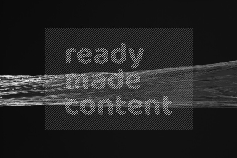 Plastic wrap texture on black background