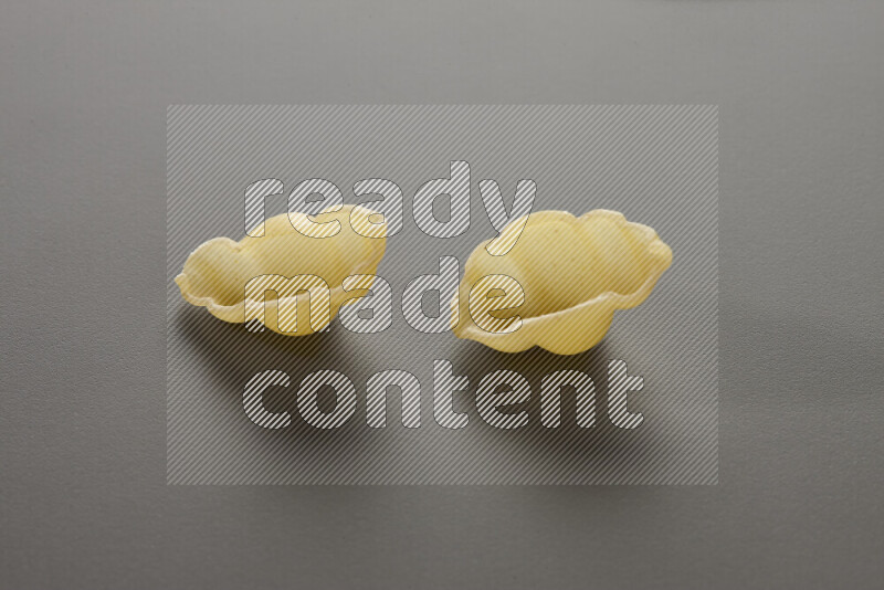 Snails pasta on grey background