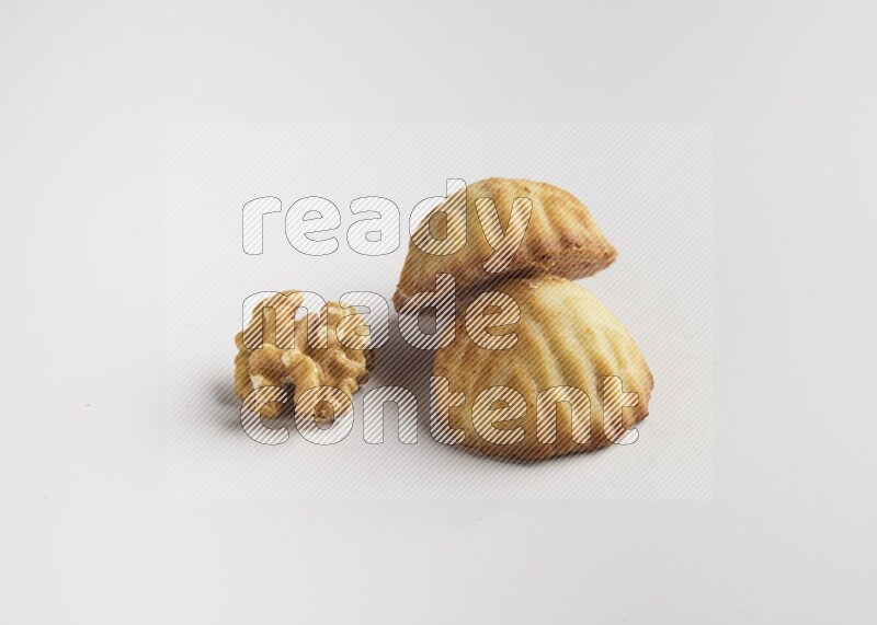 Two Pieces of Maamoul direct on white background