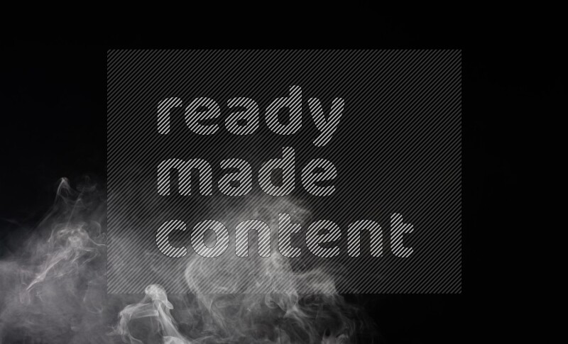 irregular white smoke on black background.