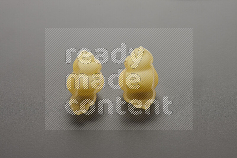 Snails pasta on grey background
