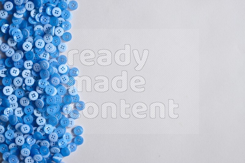 Blue buttons placed on grey background