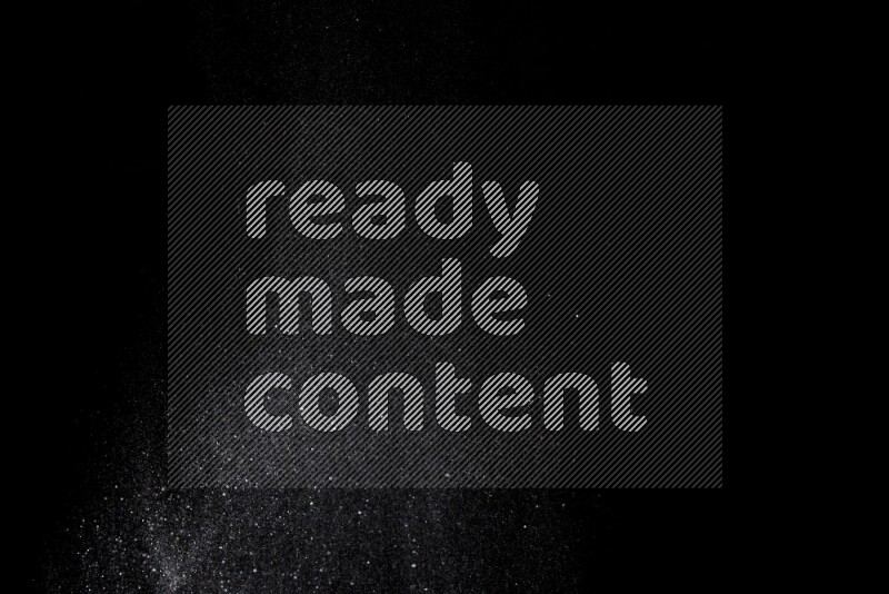 Silver glitter powder isolated on black background