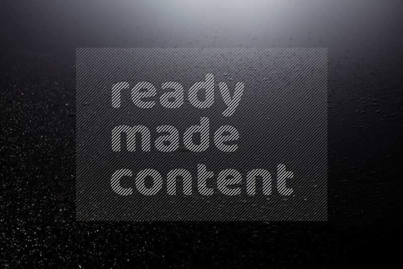 water drops, and droplets on black background