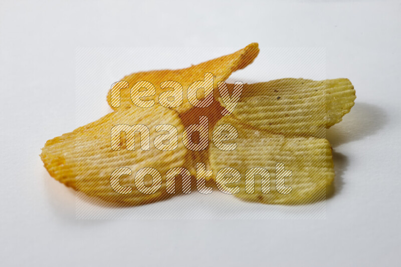 Chips snacks on white background