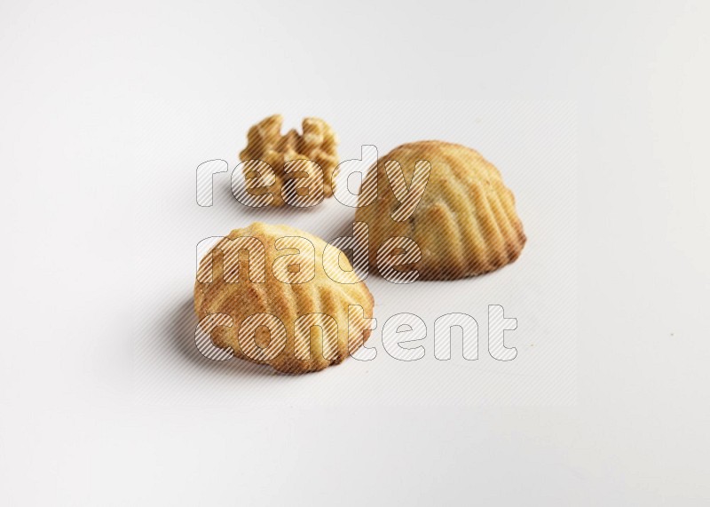 Two Pieces of Maamoul direct on white background