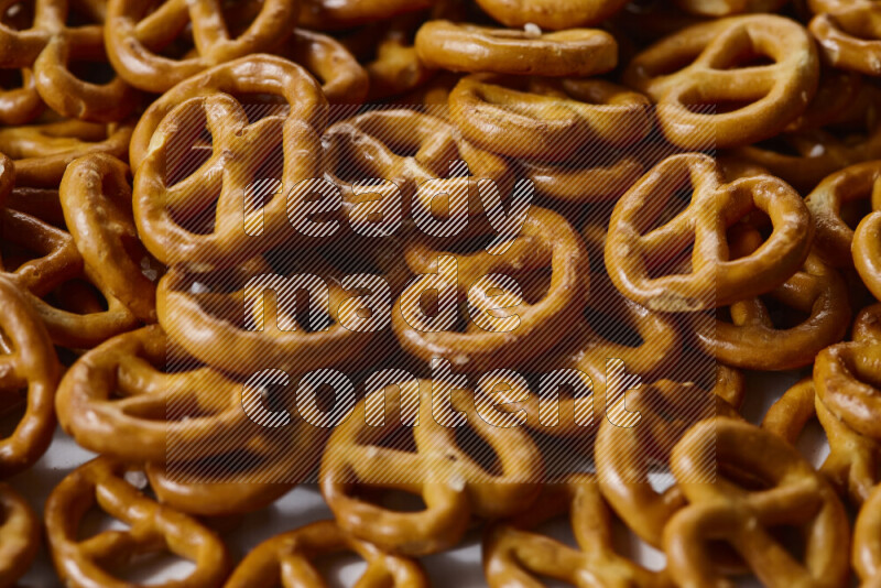 Pretzels snacks on white background