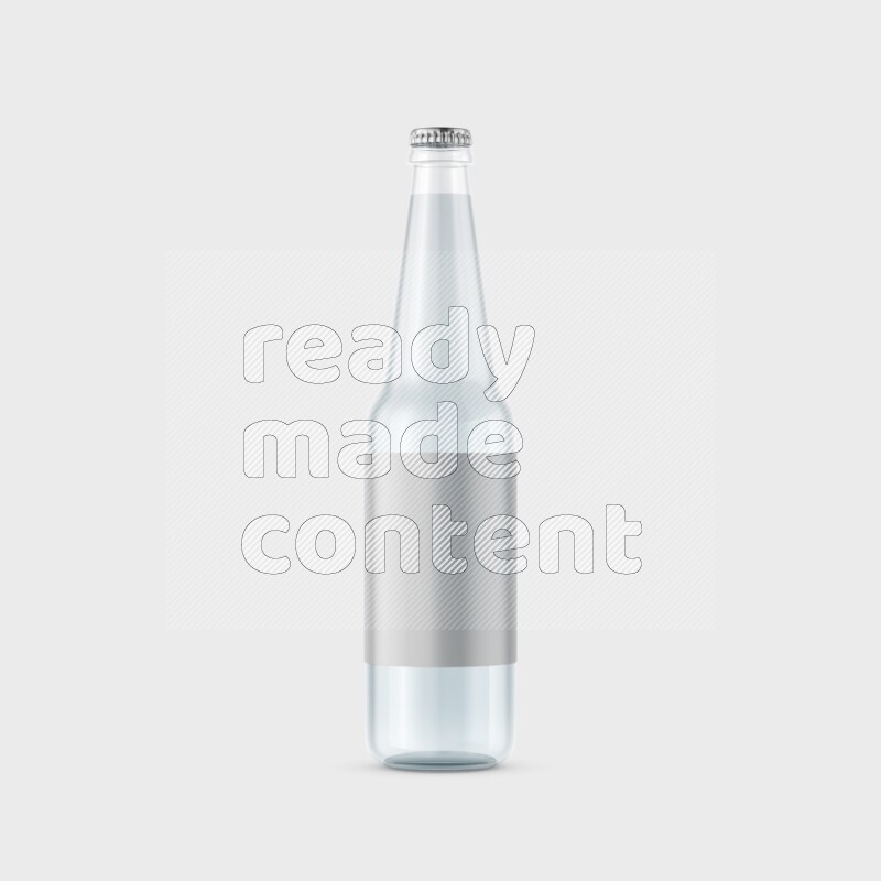 Plastic bottle mockup with a metal cap and a label isolated on white background 3d rendering