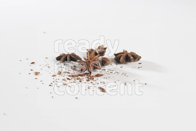 Star anise on a white background