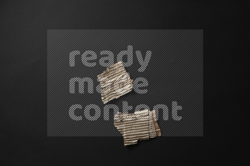 Cardboard on black background