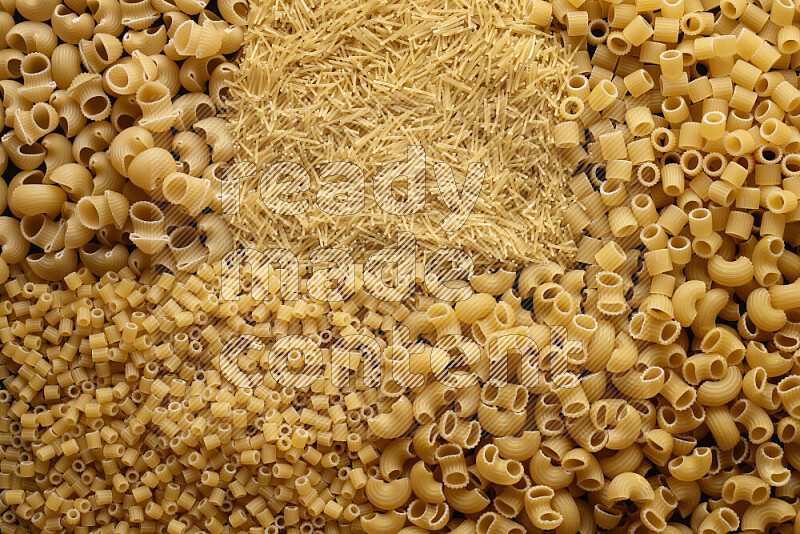 5 types of pasta filling the frame