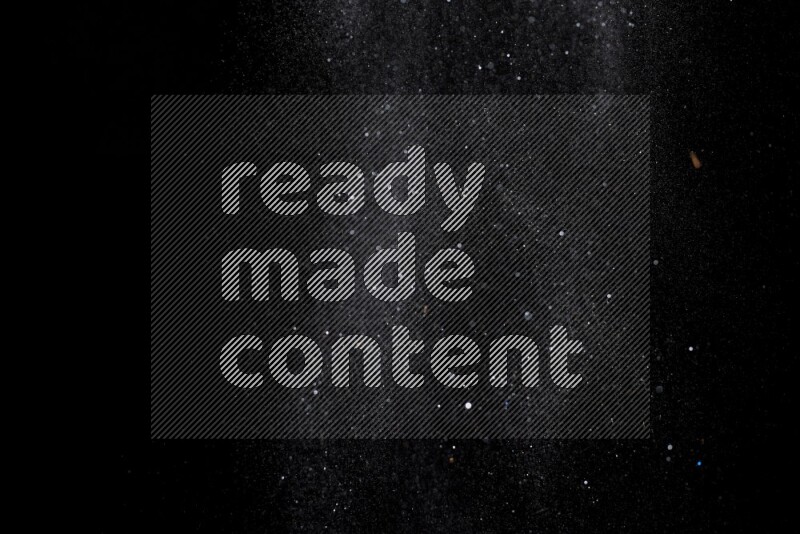 Silver glitter powder isolated on black background