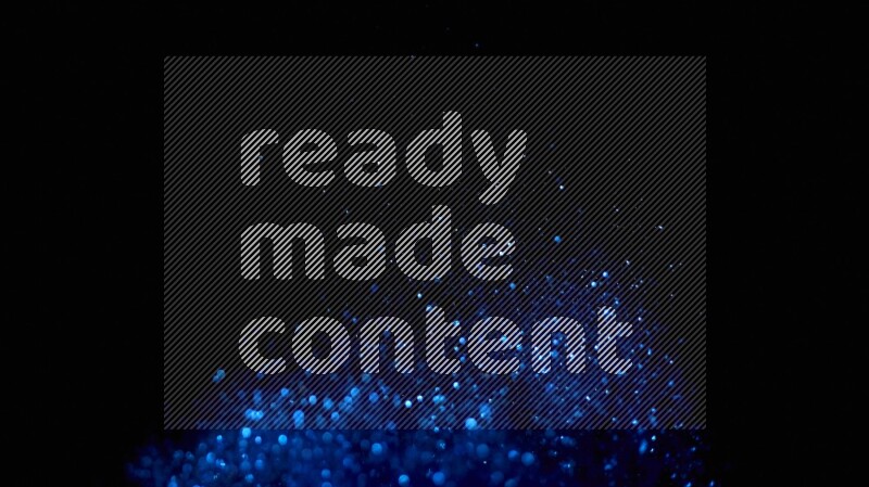 Blue glitter powder isolated on black background