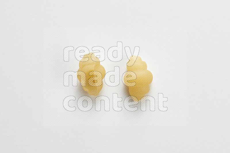 Snails pasta on white background