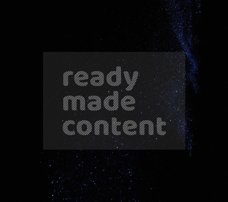 Blue glitter powder isolated on black background