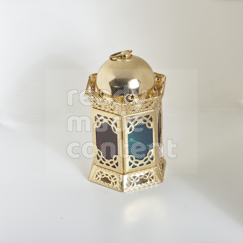 A ramadan lantern placed on white background