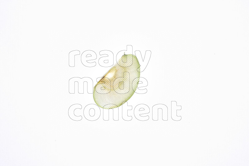 Apple slices on illuminated white background