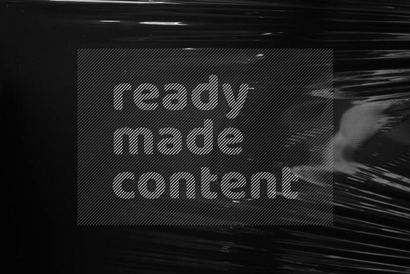 Plastic wrap texture on black background