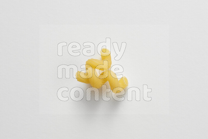 Twist pasta on white background