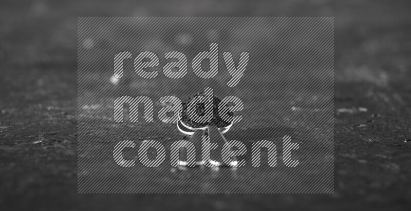 2 metal spoons full of black seeds on a textured black flooring