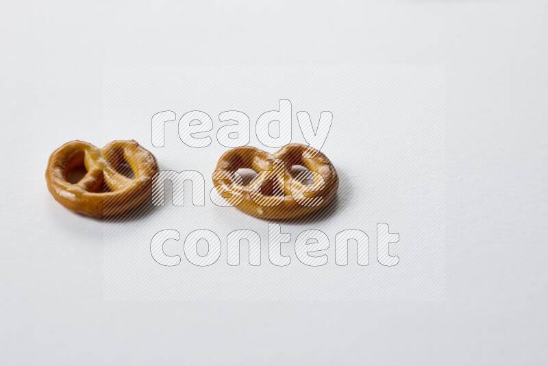 Pretzels snacks on white background