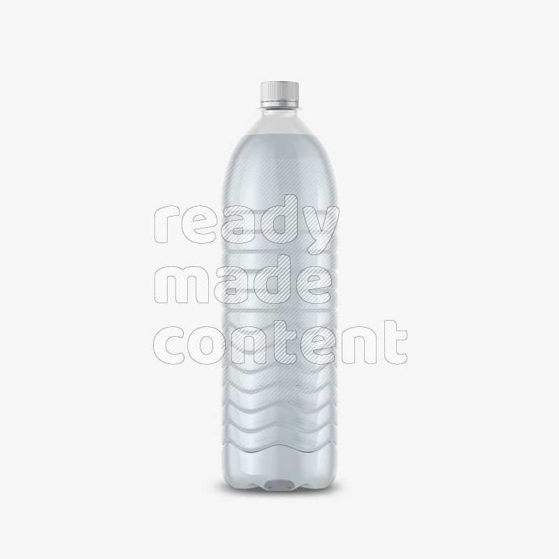 Plastic bottle mockup without label isolated on white background 3d rendering