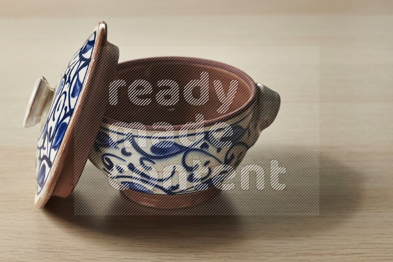 Decorative Pottery Pot on Oak Wooden Flooring, 15 degrees