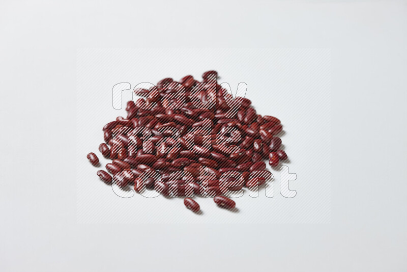Red kidney beans on white background