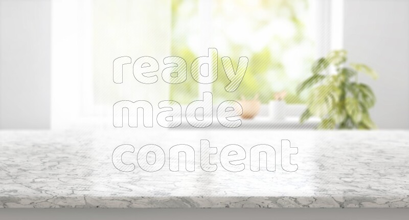 Kitchen tabletop with kitchen view