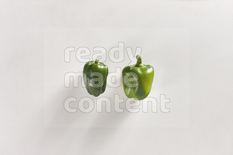 Green bell pepper on white background