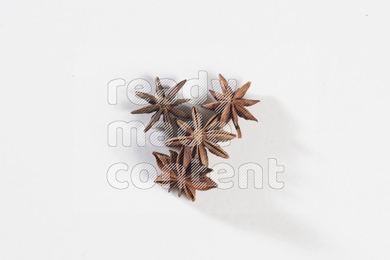 Star anise on a white background